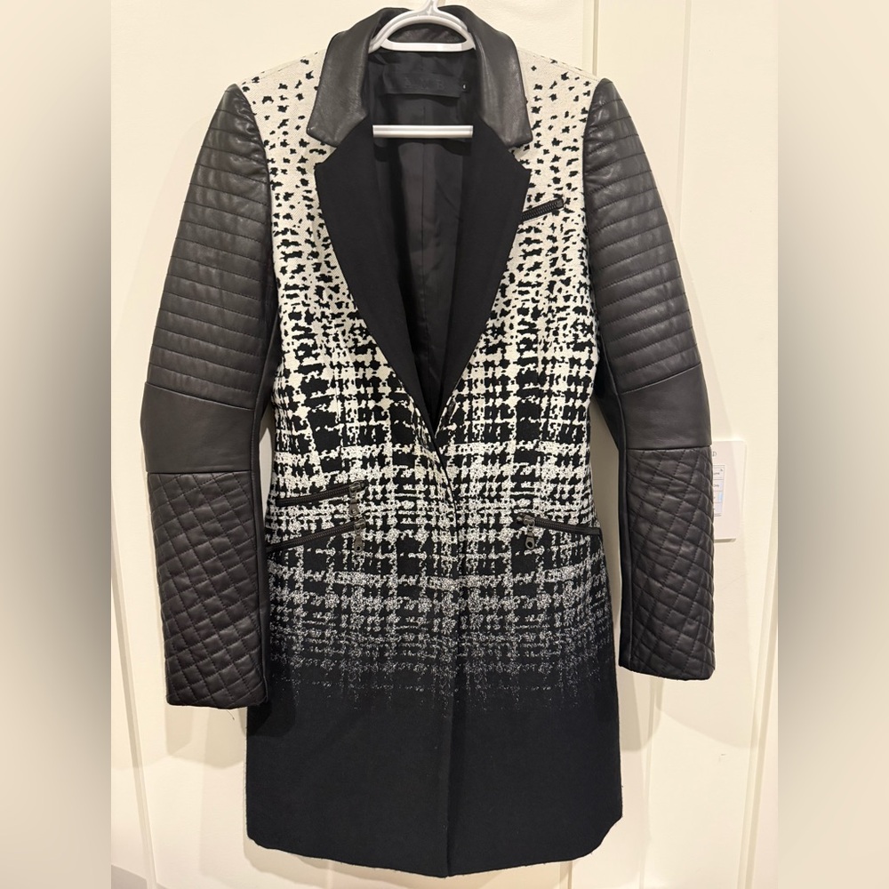 L.A.M.B. Black and White Patterned Blazer
